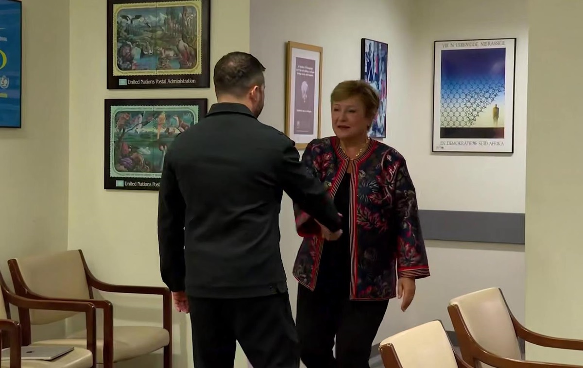 Зеленський обговорив з директоркою МВФ заморожені активи РФ