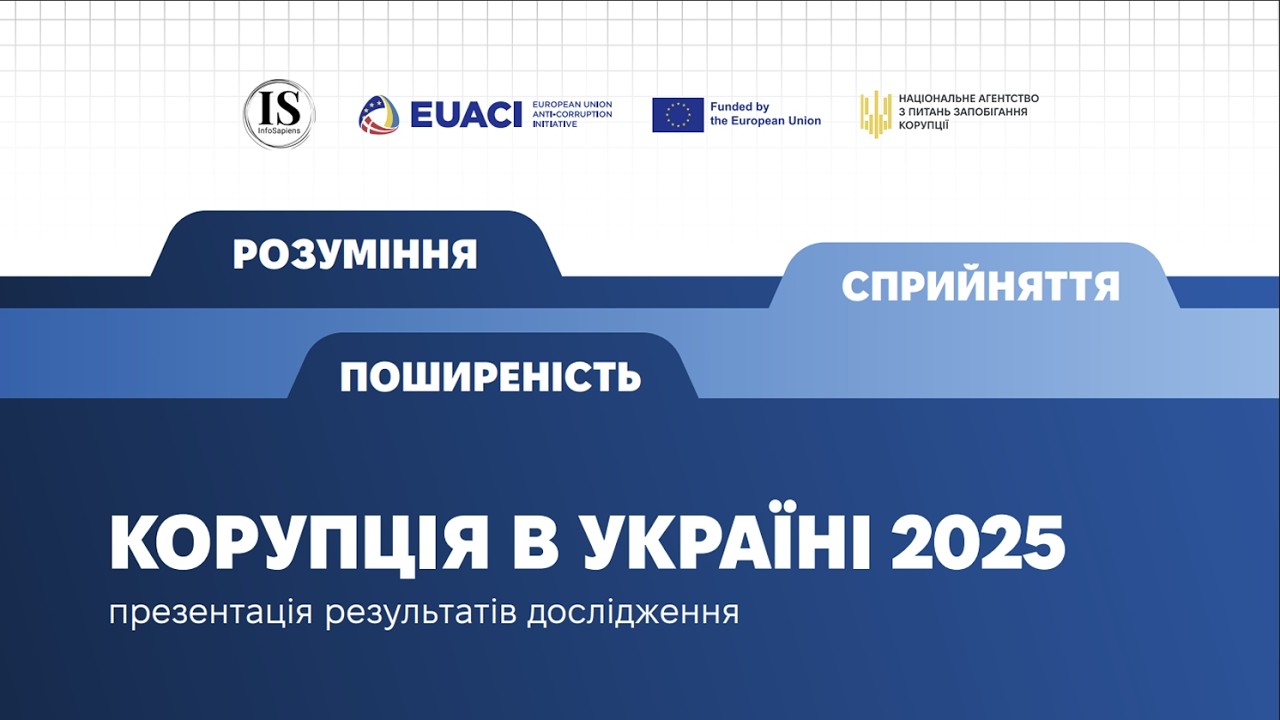 Презентація соціологічного дослідження «Корупція в Україні 2025: розуміння, сприйняття, поширеність»